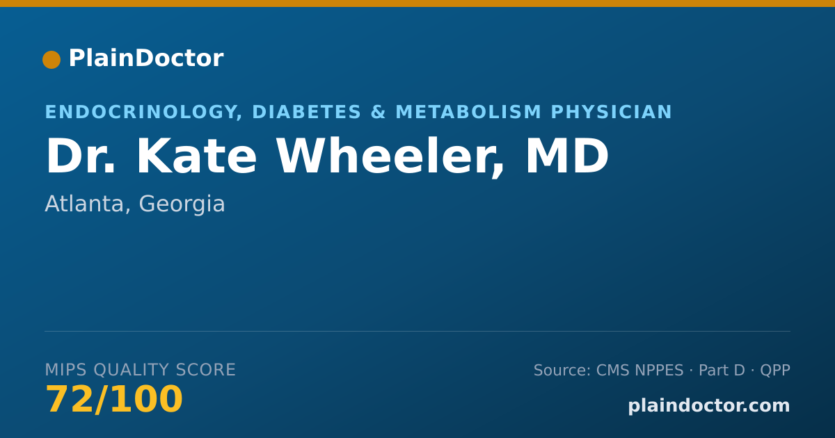 Shareable card for Kate Wheeler, MD - Endocrinology, Diabetes & Metabolism Physician, Atlanta, GA