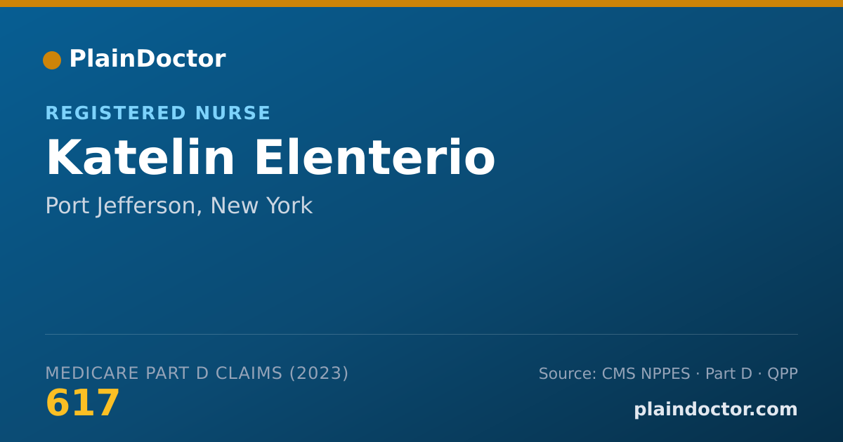 Shareable card for Katelin Elenterio - Registered Nurse, Port Jefferson, NY
