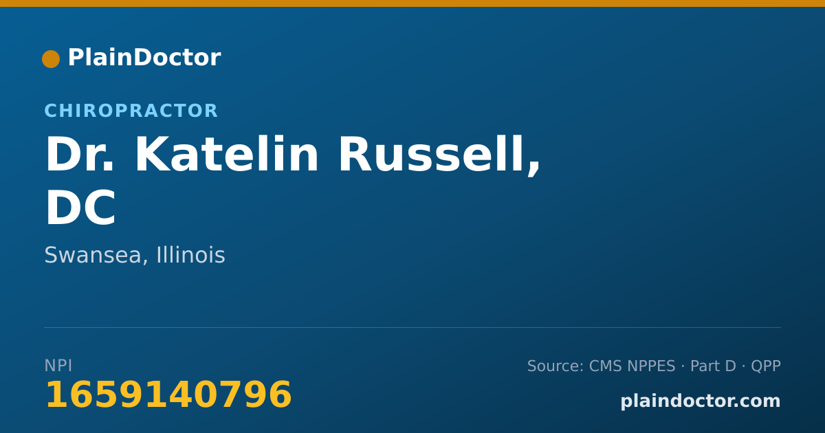 Shareable card for Katelin Russell, DC - Chiropractor, Swansea, IL