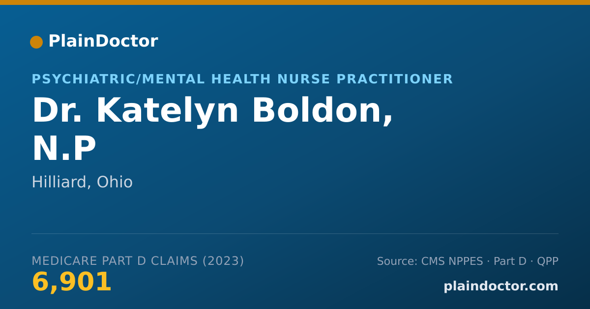 Shareable card for Katelyn Boldon, N.P - Psychiatric/Mental Health Nurse Practitioner, Hilliard, OH