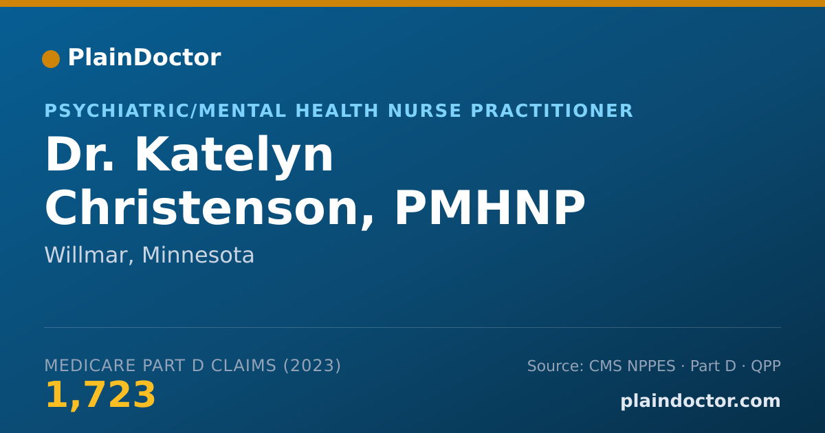 Shareable card for Katelyn Christenson, PMHNP - Psychiatric/Mental Health Nurse Practitioner, Willmar, MN
