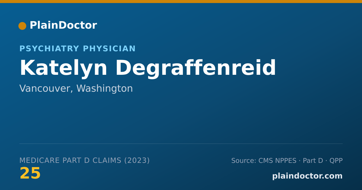 Shareable card for Katelyn Degraffenreid - Psychiatry Physician, Vancouver, WA