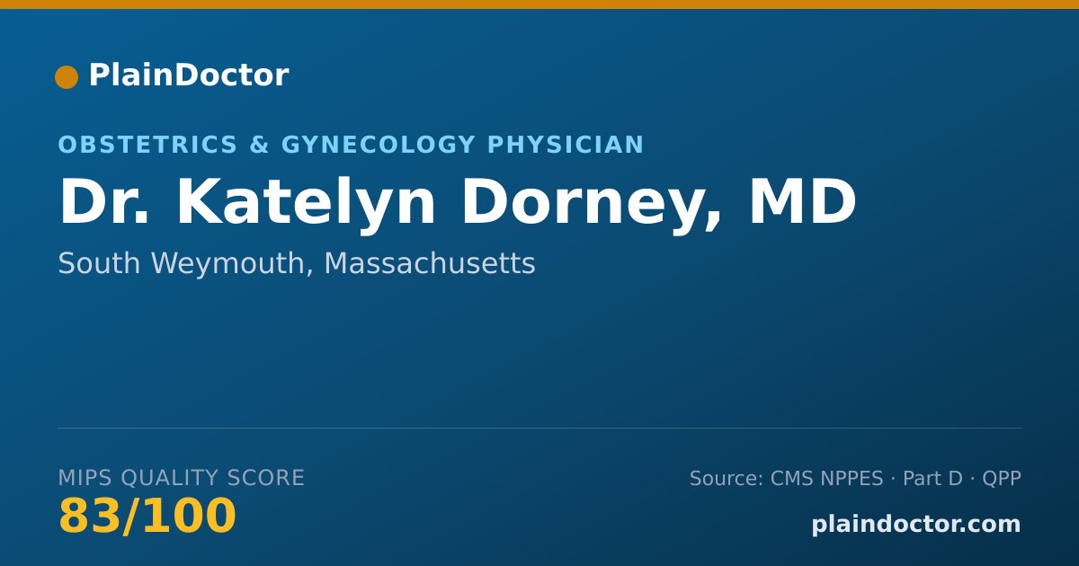Shareable card for Katelyn Dorney, MD - Obstetrics & Gynecology Physician, South Weymouth, MA