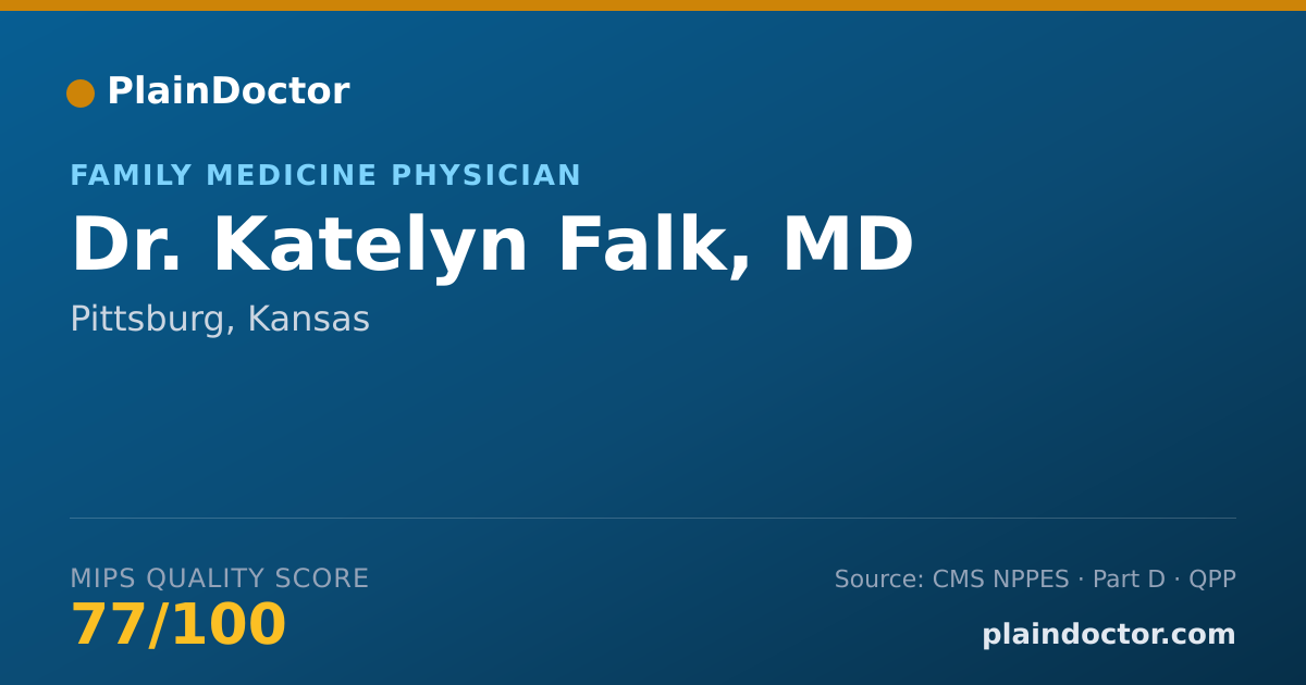 Shareable card for Katelyn Falk, MD - Family Medicine Physician, Pittsburg, KS