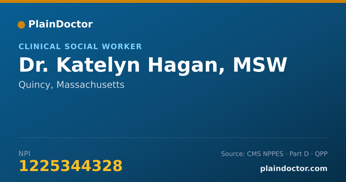Shareable card for Katelyn Hagan, MSW - Clinical Social Worker, Quincy, MA