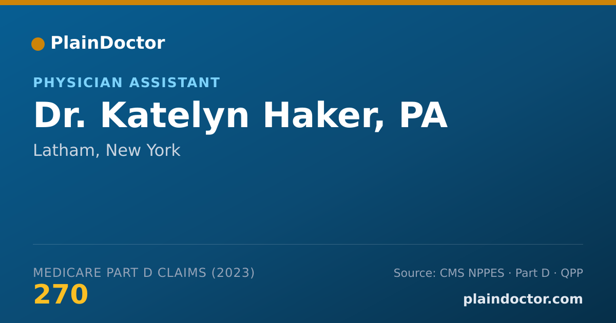 Shareable card for Katelyn Haker, PA - Physician Assistant, Latham, NY