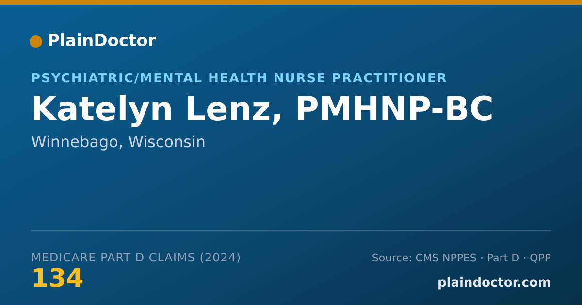 Shareable card for Katelyn Lenz, PMHNP-BC - Psychiatric/Mental Health Nurse Practitioner, Winnebago, WI