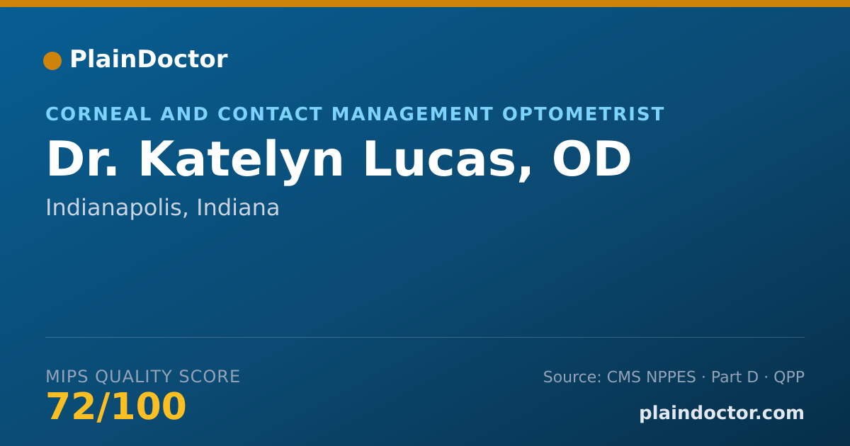 Shareable card for Katelyn Lucas, OD - Corneal and Contact Management Optometrist, Indianapolis, IN