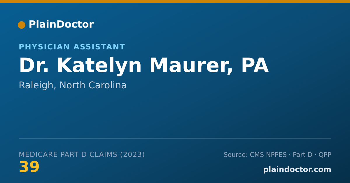 Shareable card for Katelyn Maurer, PA - Physician Assistant, Raleigh, NC