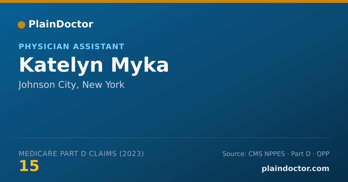 Shareable card for Katelyn Myka - Physician Assistant, Johnson City, NY