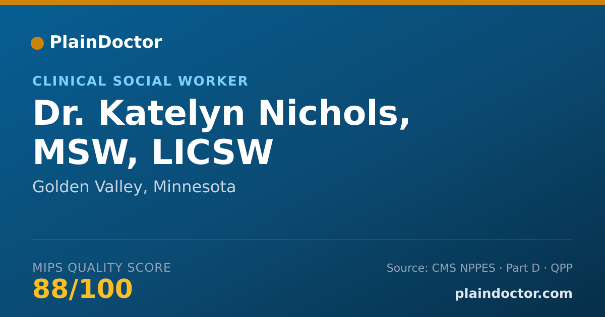 Shareable card for Katelyn Nichols, MSW, LICSW - Clinical Social Worker, Golden Valley, MN