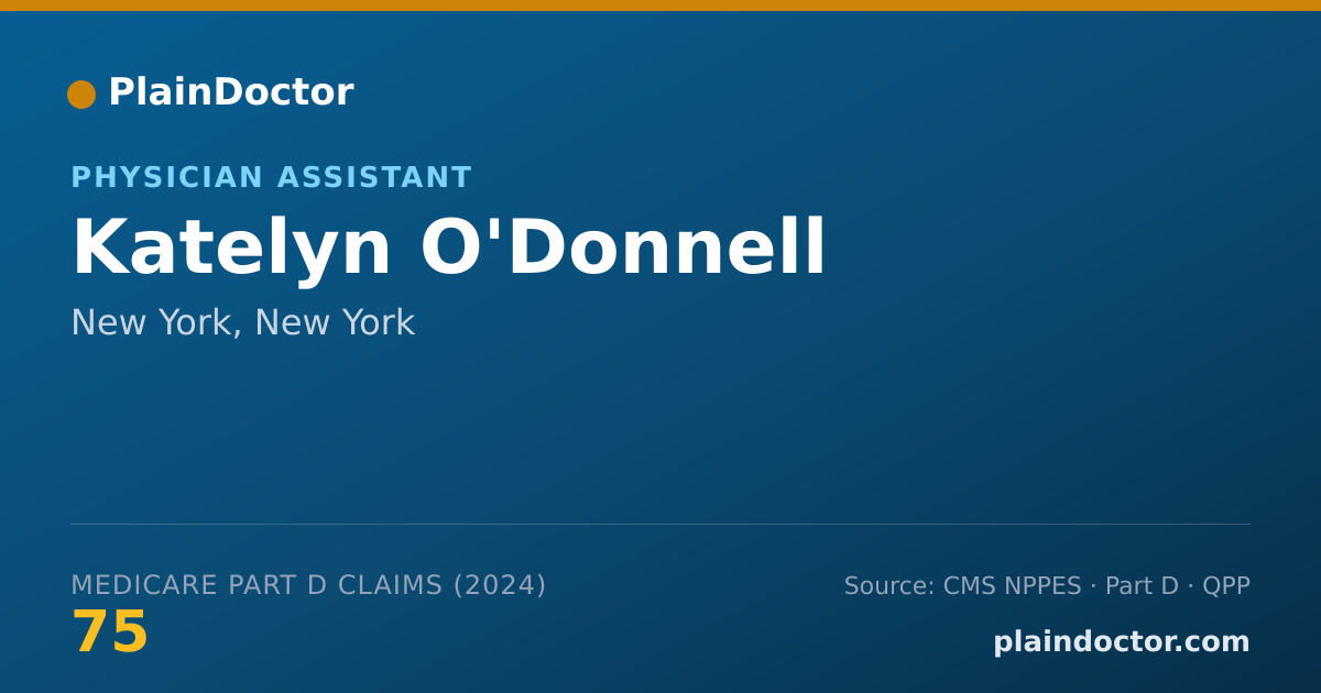 Shareable card for Katelyn O'Donnell - Physician Assistant, New York, NY