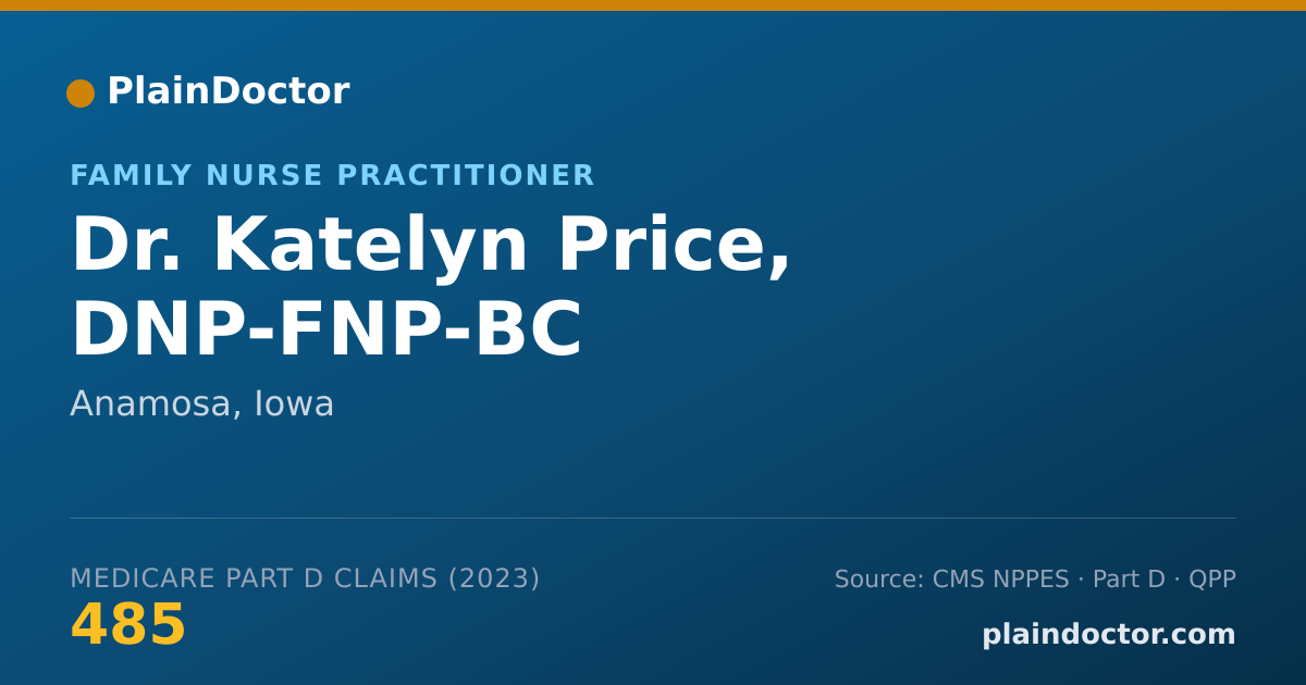 Shareable card for Katelyn Price, DNP-FNP-BC - Family Nurse Practitioner, Anamosa, IA