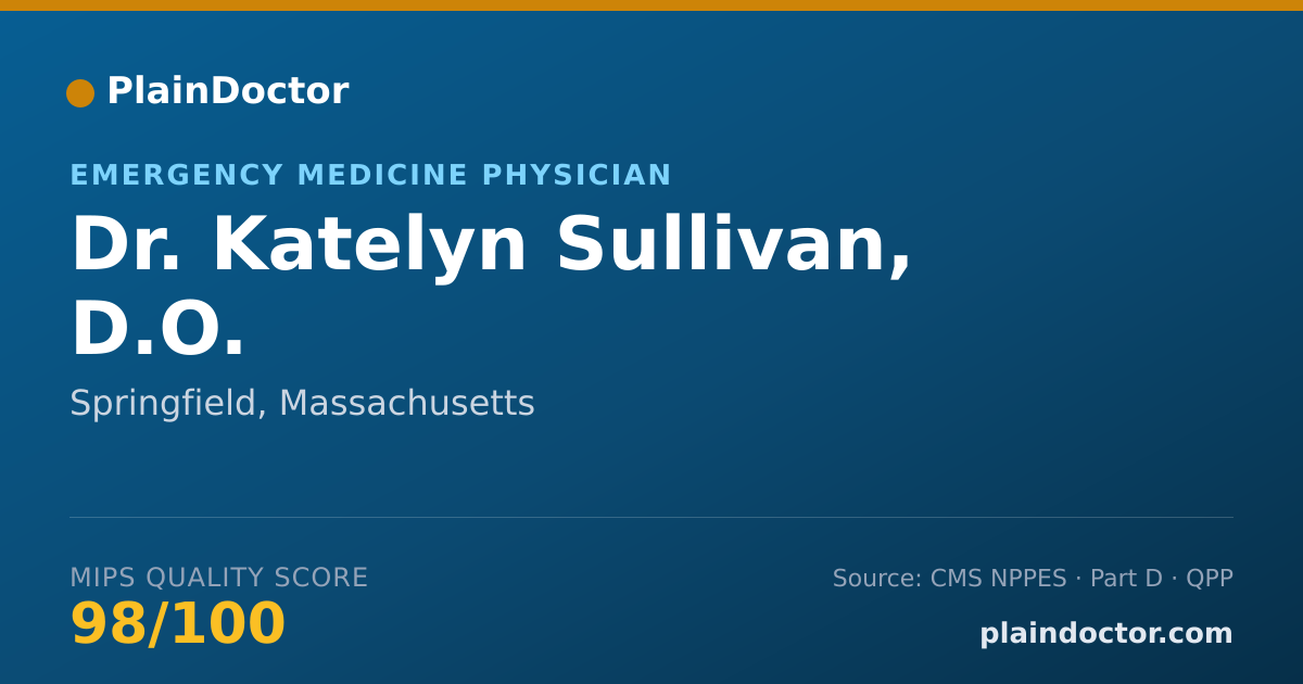 Shareable card for Katelyn Sullivan, D.O. - Emergency Medicine Physician, Springfield, MA