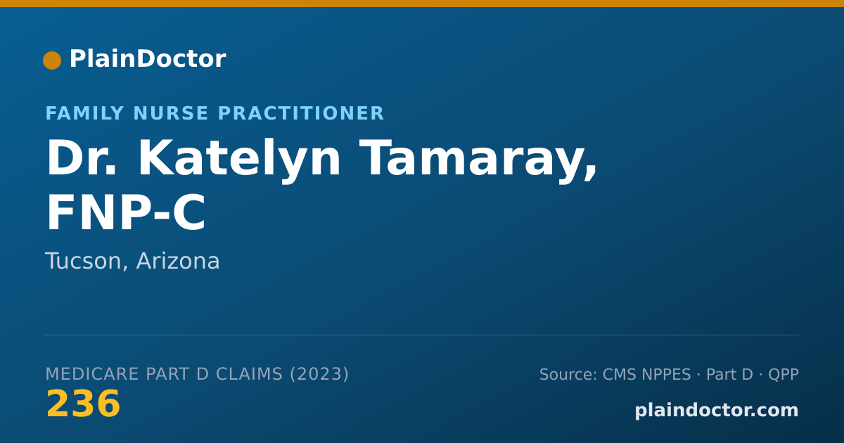 Shareable card for Katelyn Tamaray, FNP-C - Family Nurse Practitioner, Tucson, AZ
