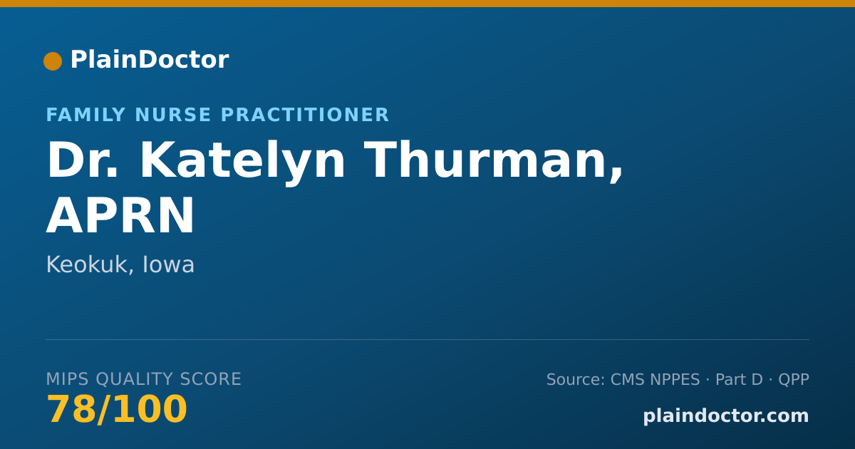 Shareable card for Katelyn Thurman, APRN - Family Nurse Practitioner, Keokuk, IA