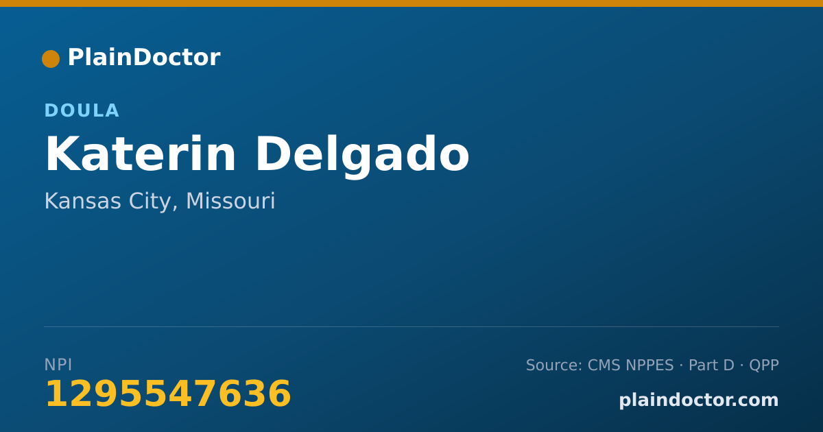 Shareable card for Katerin Delgado - Doula, Kansas City, MO