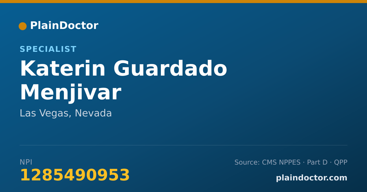 Shareable card for Katerin Guardado Menjivar - Specialist, Las Vegas, NV