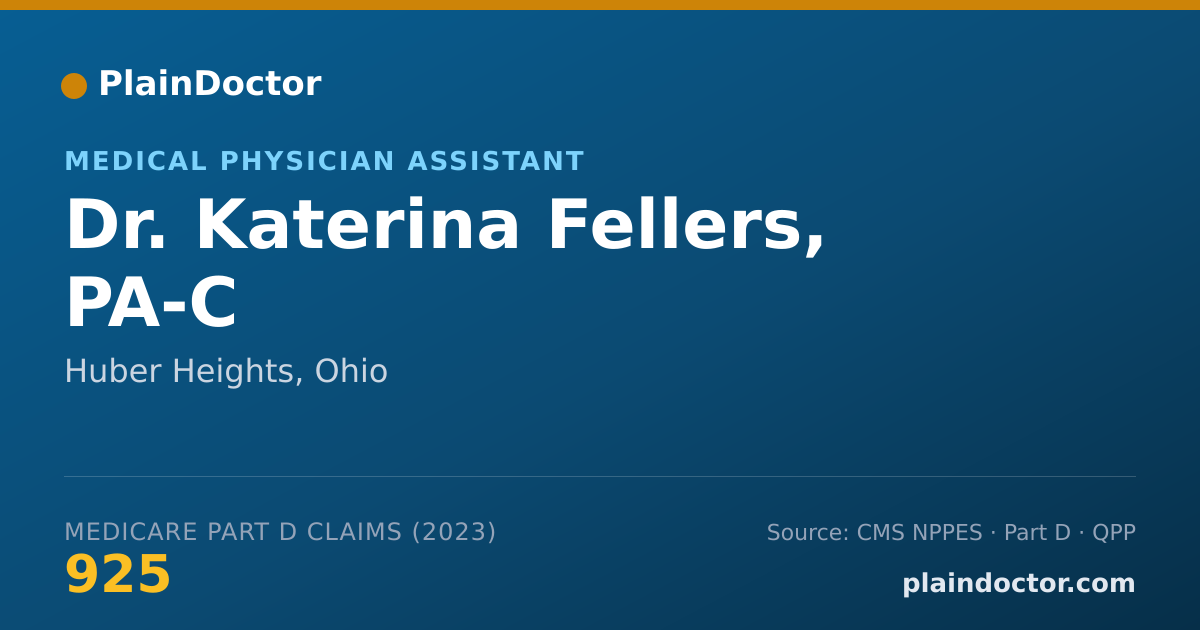 Shareable card for Katerina Fellers, PA-C - Medical Physician Assistant, Huber Heights, OH