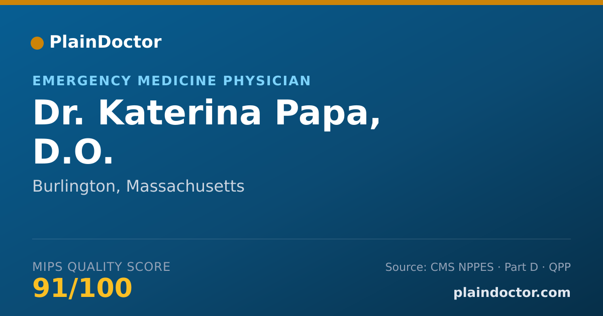 Shareable card for Katerina Papa, D.O. - Emergency Medicine Physician, Burlington, MA