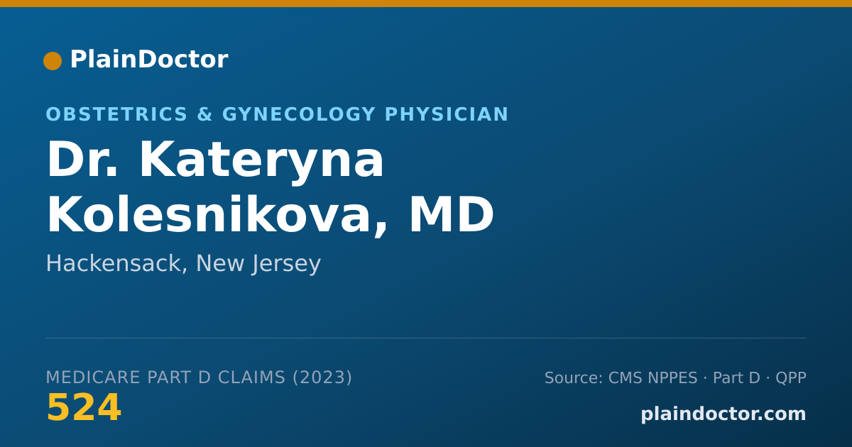 Shareable card for Kateryna Kolesnikova, MD - Obstetrics & Gynecology Physician, Hackensack, NJ