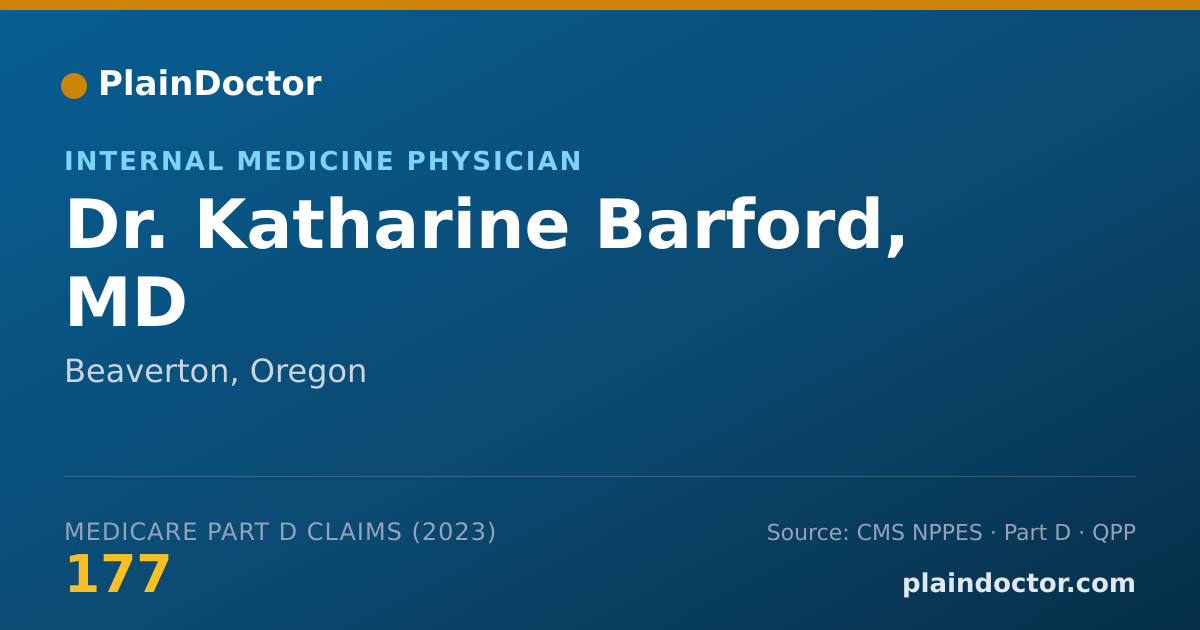 Shareable card for Katharine Barford, MD - Internal Medicine Physician, Beaverton, OR