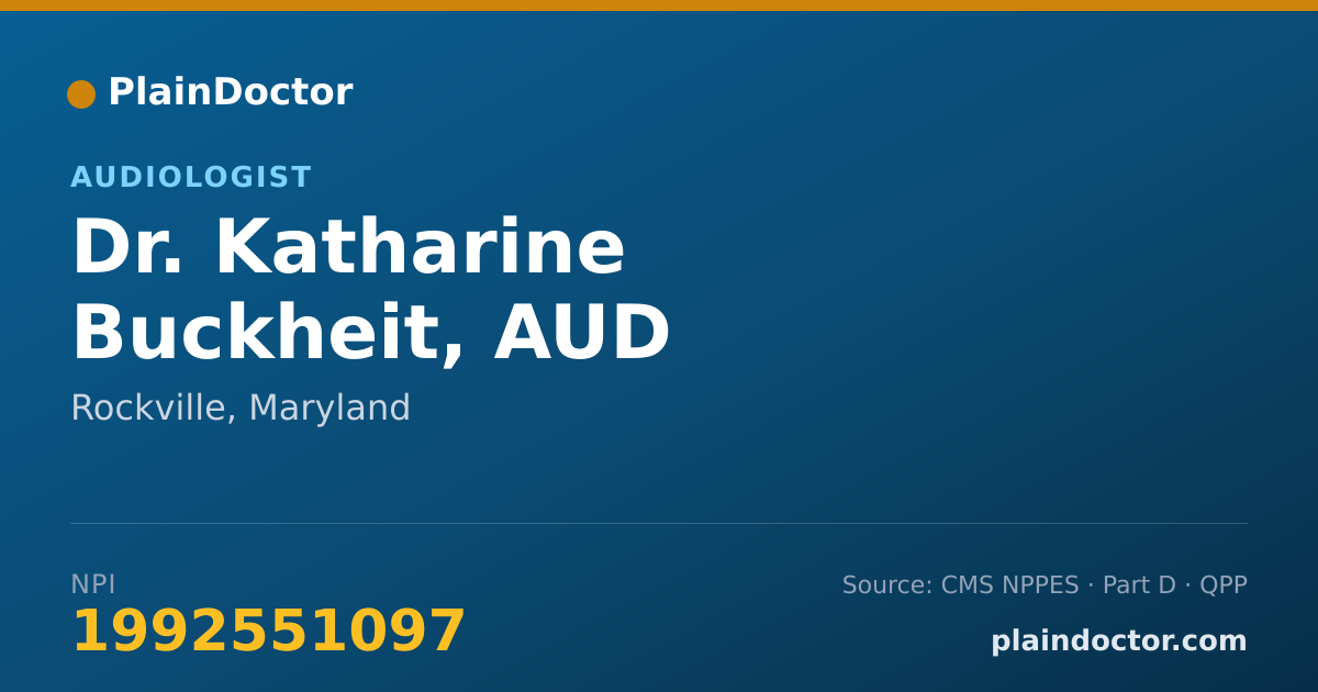 Shareable card for Katharine Buckheit, AUD - Audiologist, Rockville, MD