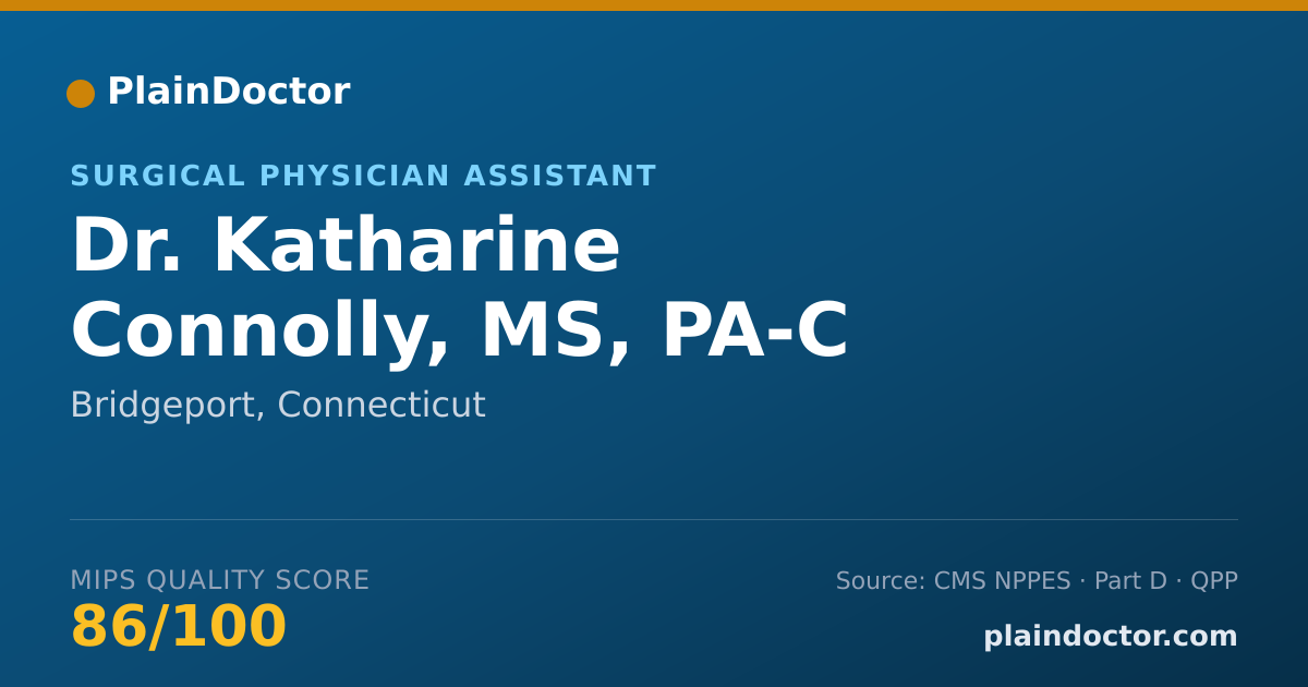 Shareable card for Katharine Connolly, MS, PA-C - Surgical Physician Assistant, Bridgeport, CT