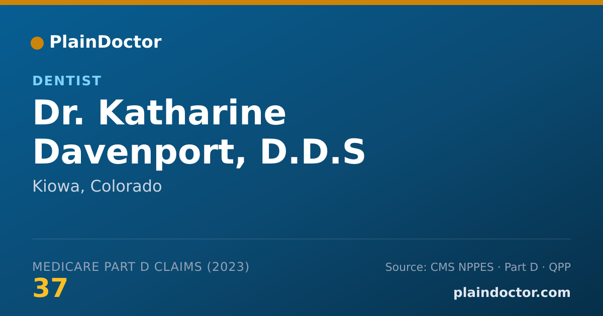Shareable card for Katharine Davenport, D.D.S - Dentist, Kiowa, CO