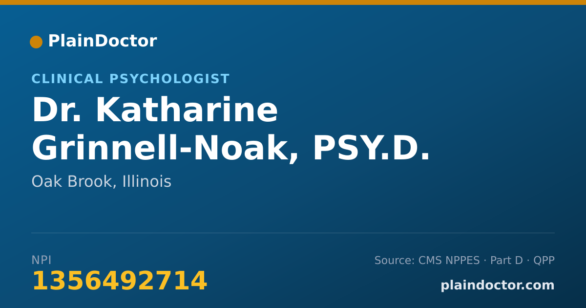 Shareable card for Katharine Grinnell-Noak, PSY.D. - Clinical Psychologist, Oak Brook, IL