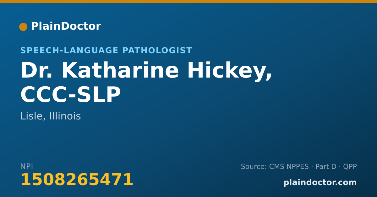 Shareable card for Katharine Hickey, CCC-SLP - Speech-Language Pathologist, Lisle, IL
