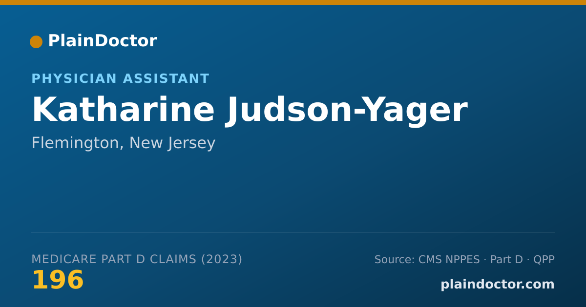 Shareable card for Katharine Judson-Yager - Physician Assistant, Flemington, NJ