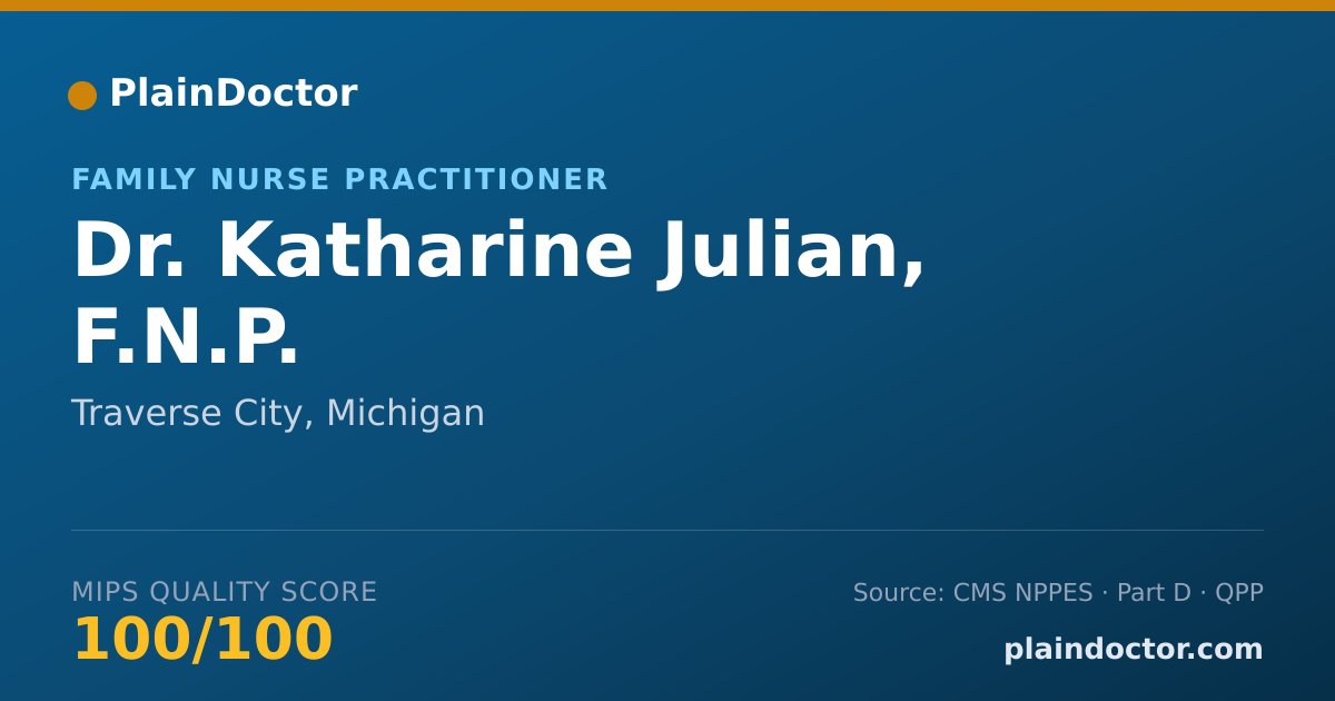 Shareable card for Katharine Julian, F.N.P. - Family Nurse Practitioner, Traverse City, MI
