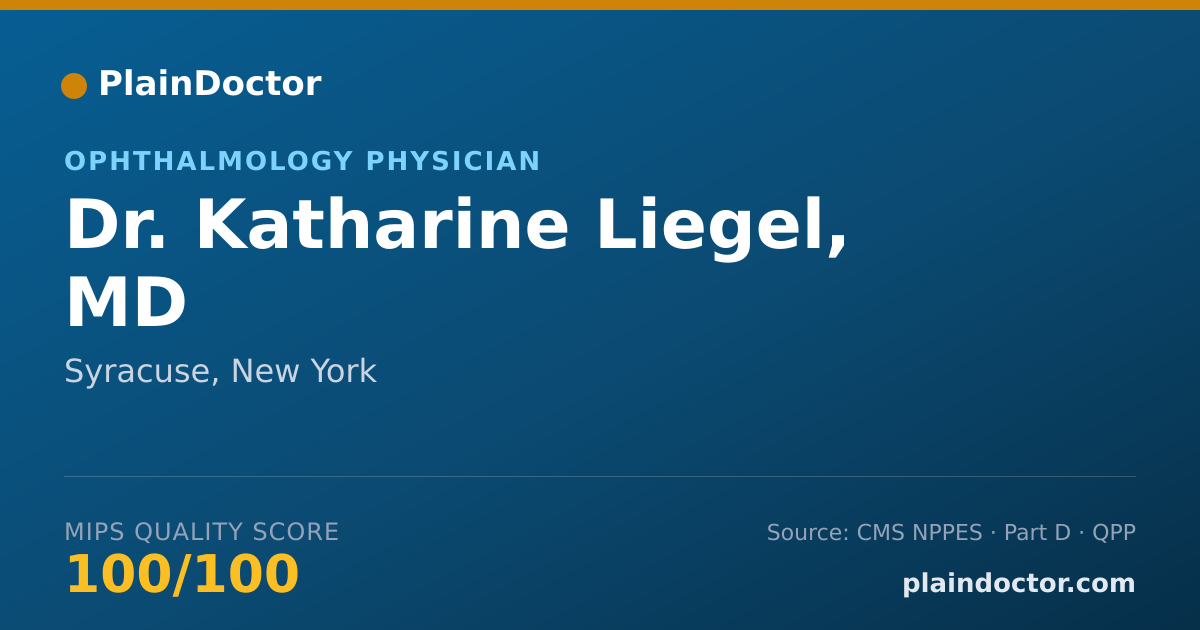 Shareable card for Katharine Liegel, MD - Ophthalmology Physician, Syracuse, NY