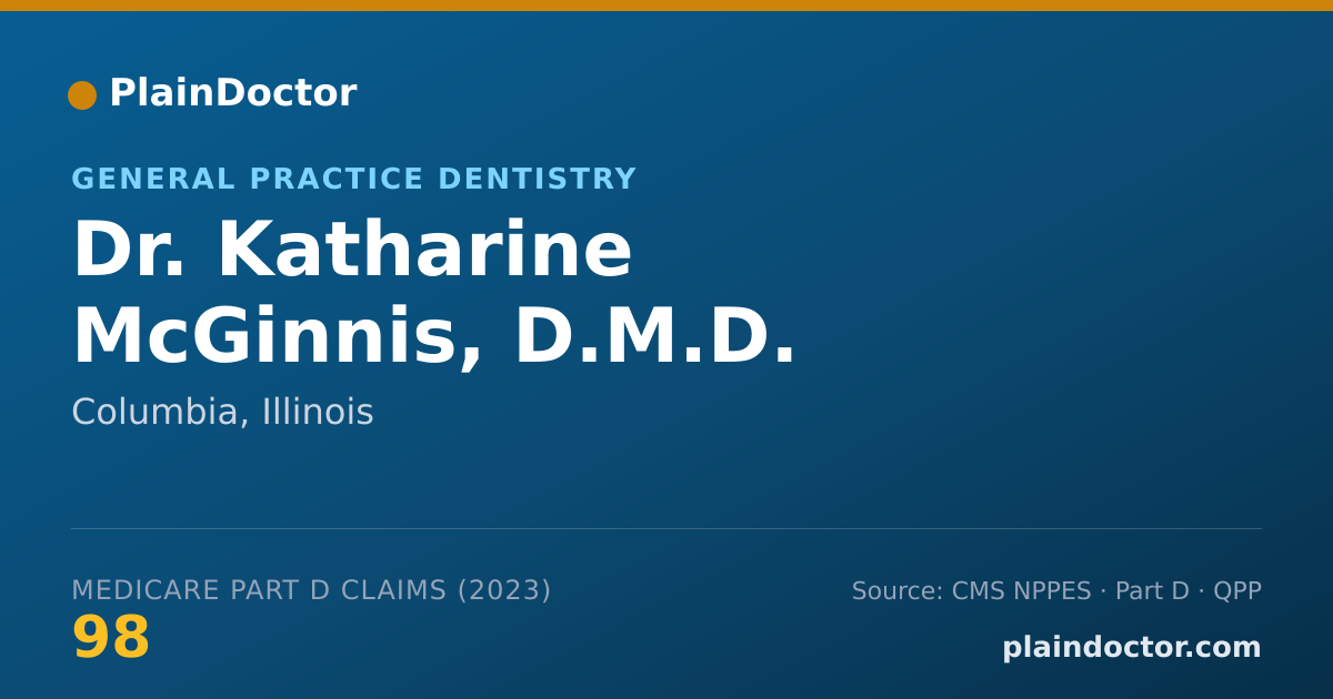 Shareable card for Katharine McGinnis, D.M.D. - General Practice Dentistry, Columbia, IL