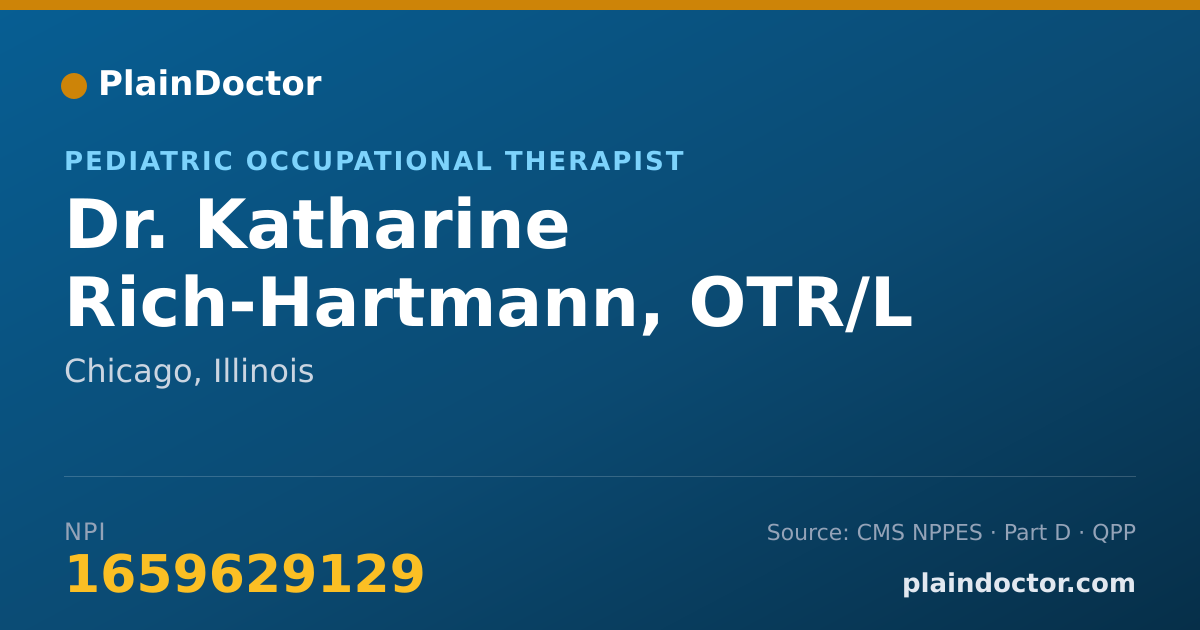 Shareable card for Katharine Rich-Hartmann, OTR/L - Pediatric Occupational Therapist, Chicago, IL