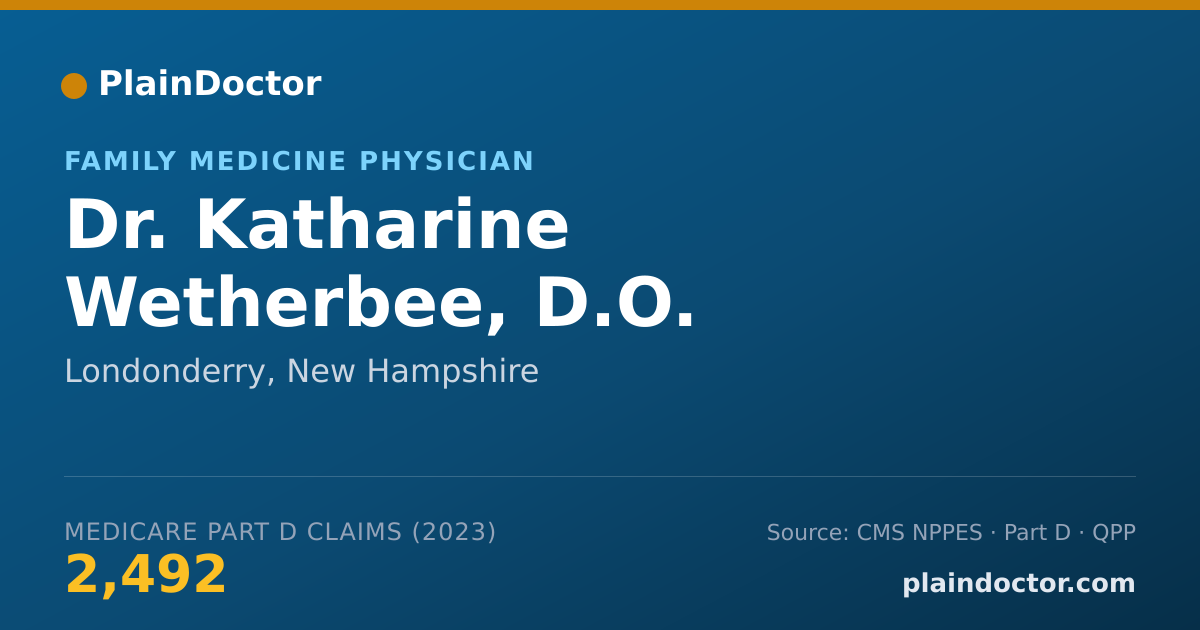 Shareable card for Katharine Wetherbee, D.O. - Family Medicine Physician, Londonderry, NH