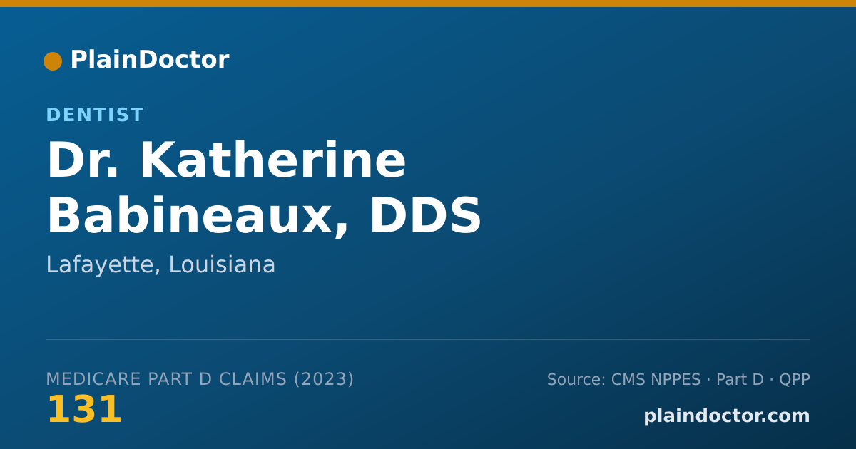Shareable card for Katherine Babineaux, DDS - Dentist, Lafayette, LA