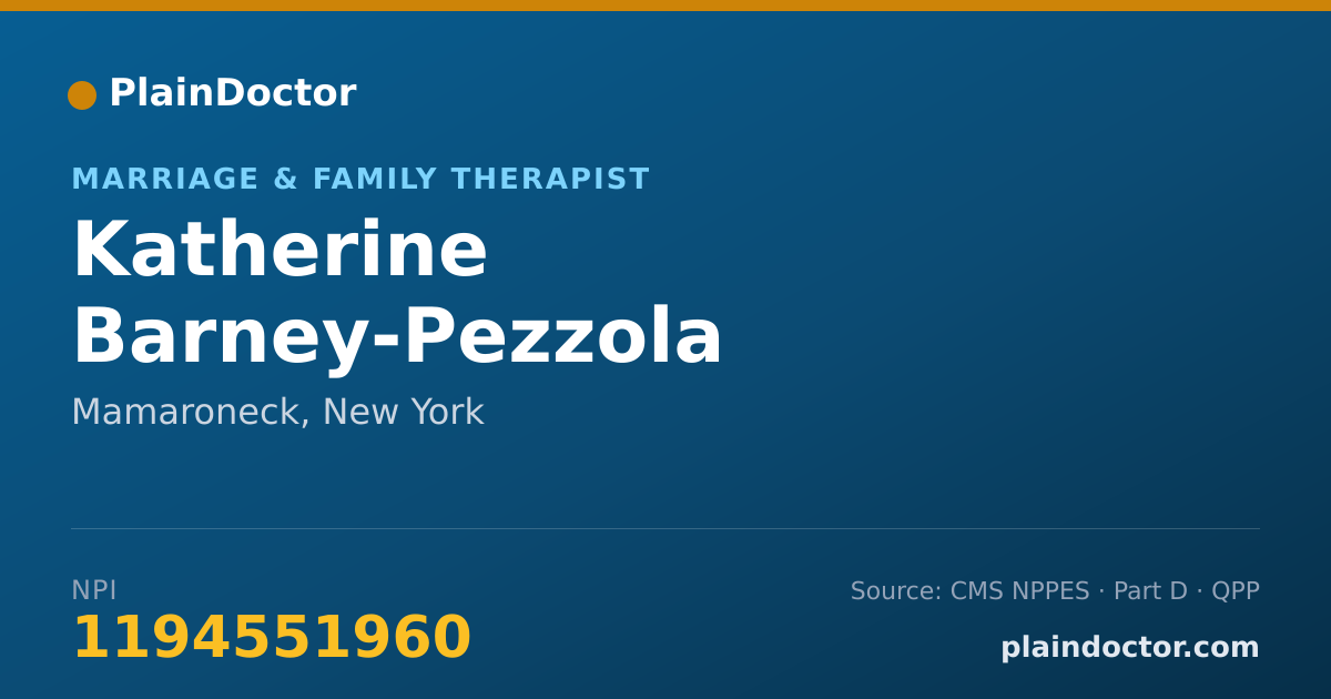 Shareable card for Katherine Barney-Pezzola - Marriage & Family Therapist, Mamaroneck, NY