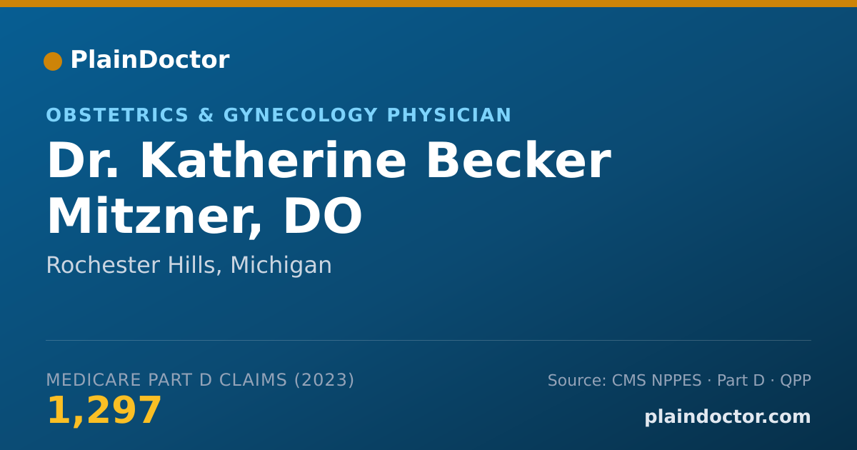Shareable card for Katherine Becker Mitzner, DO - Obstetrics & Gynecology Physician, Rochester Hills, MI