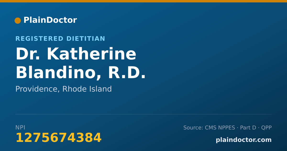 Shareable card for Katherine Blandino, R.D. - Registered Dietitian, Providence, RI