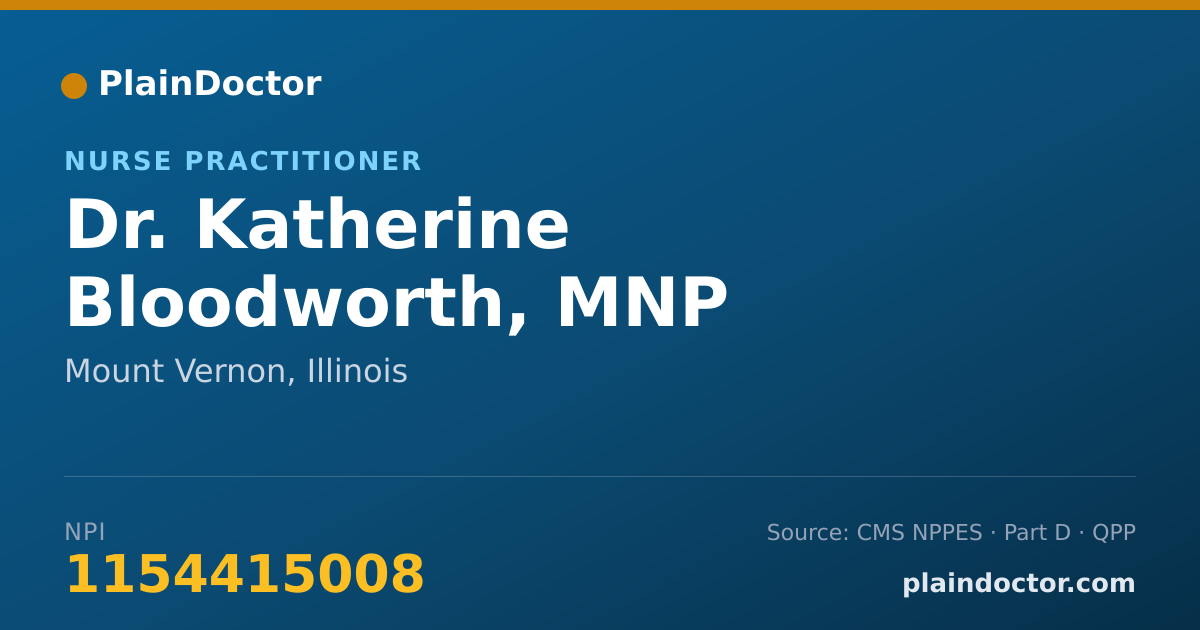 Shareable card for Katherine Bloodworth, MNP - Nurse Practitioner, Mount Vernon, IL