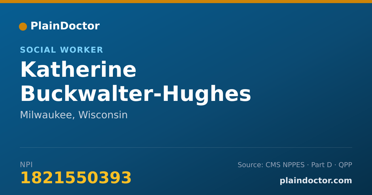 Shareable card for Katherine Buckwalter-Hughes - Social Worker, Milwaukee, WI