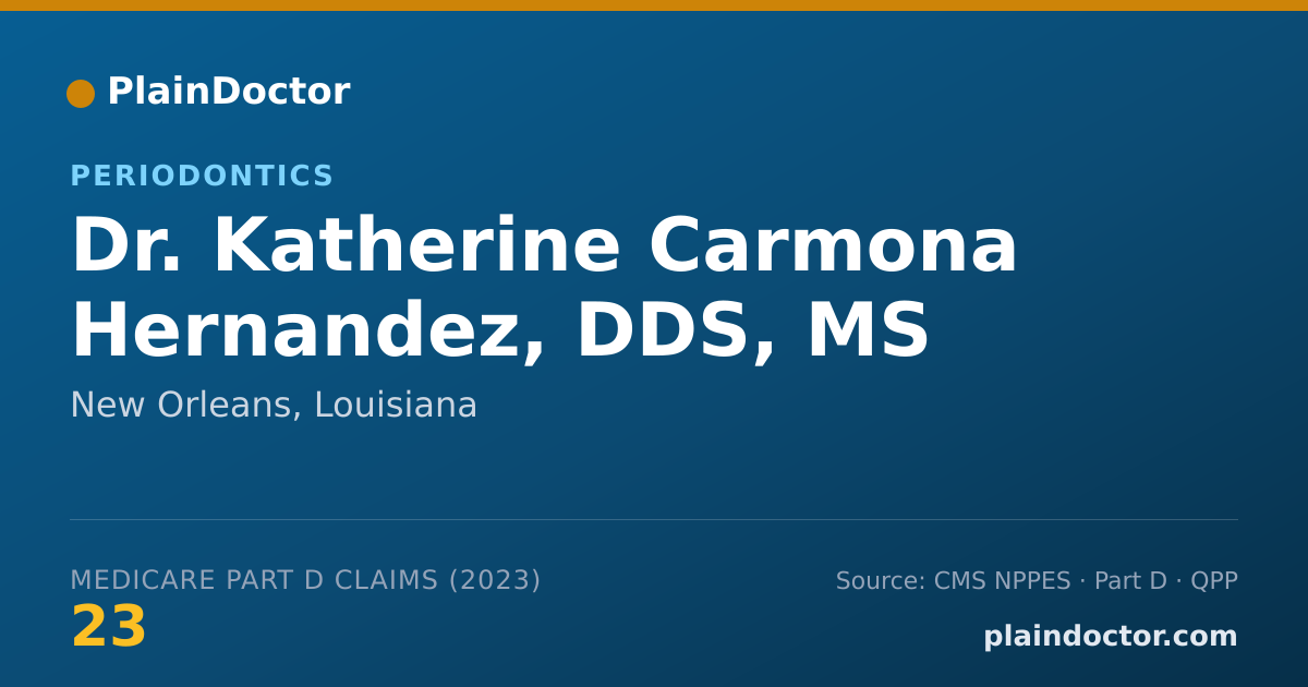 Shareable card for Katherine Carmona Hernandez, DDS, MS - Periodontics, New Orleans, LA