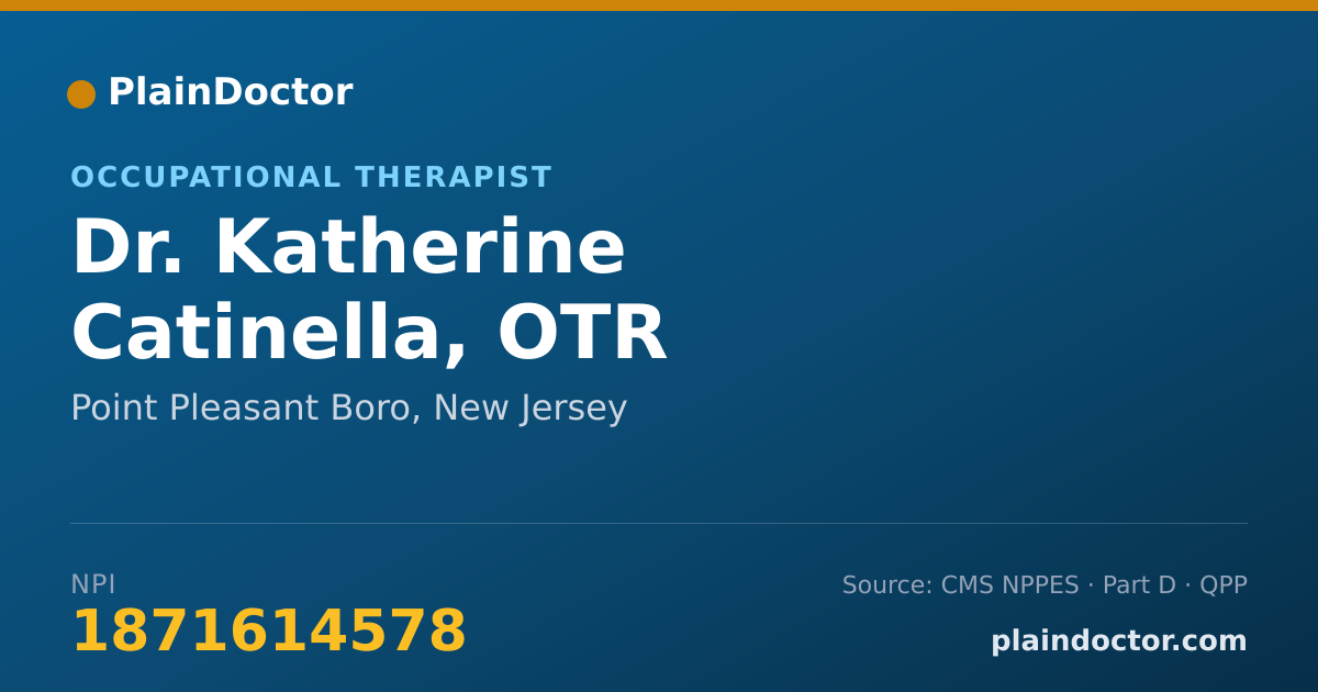 Shareable card for Katherine Catinella, OTR - Occupational Therapist, Point Pleasant Boro, NJ