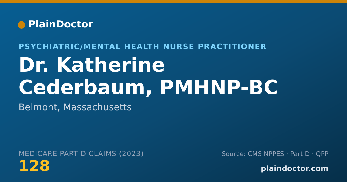 Shareable card for Katherine Cederbaum, PMHNP-BC - Psychiatric/Mental Health Nurse Practitioner, Belmont, MA