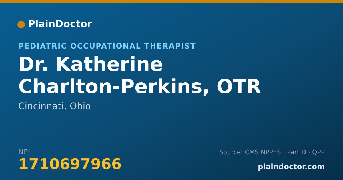 Shareable card for Katherine Charlton-Perkins, OTR - Pediatric Occupational Therapist, Cincinnati, OH