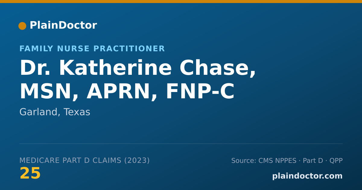 Shareable card for Katherine Chase, MSN, APRN, FNP-C - Family Nurse Practitioner, Garland, TX