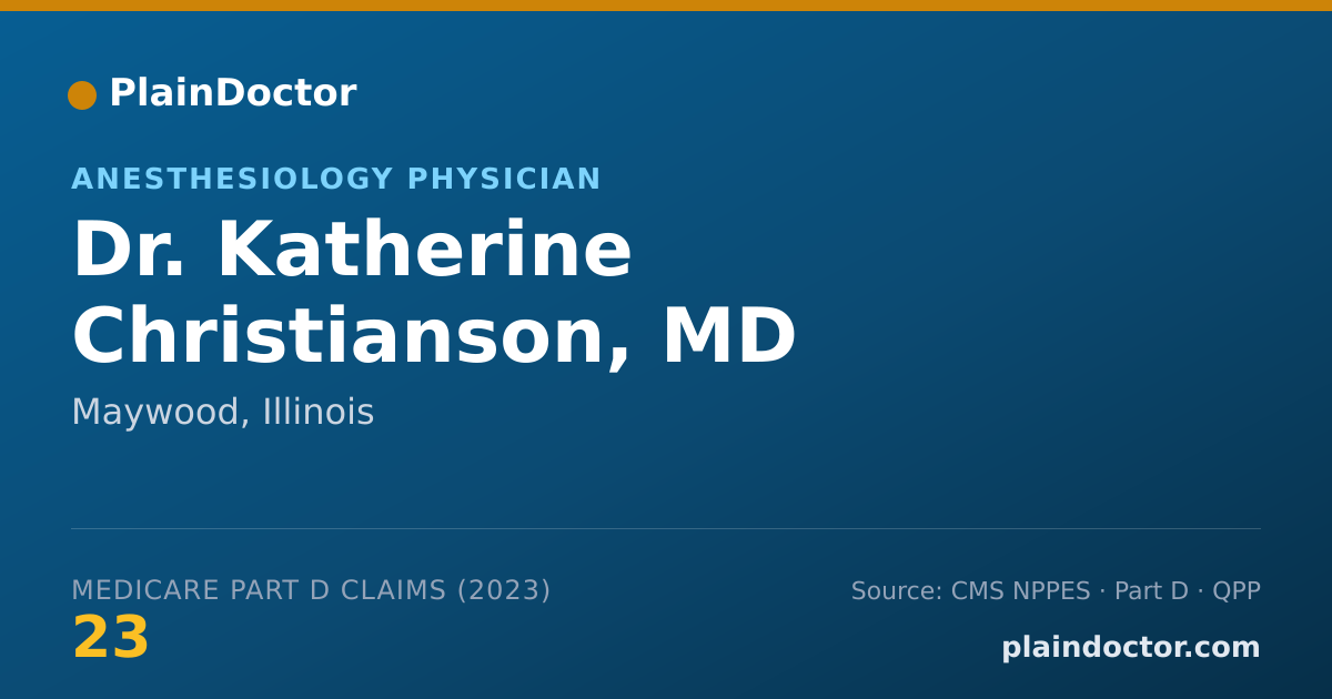 Shareable card for Katherine Christianson, MD - Anesthesiology Physician, Maywood, IL