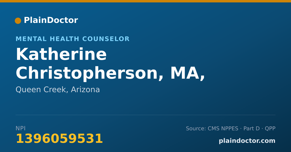 Shareable card for Katherine Christopherson, MA, LPC - Mental Health Counselor, Queen Creek, AZ
